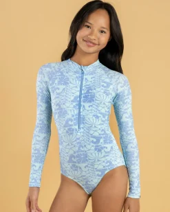 Discount Girls' Oceanic Rib Surfsuit Kids Surf|Wetsuits & Surfsuits