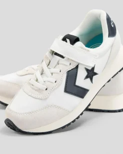Sneakers*Converse Girls' Omega Trainer Easy On Shoes Vintage White/black/vintage White