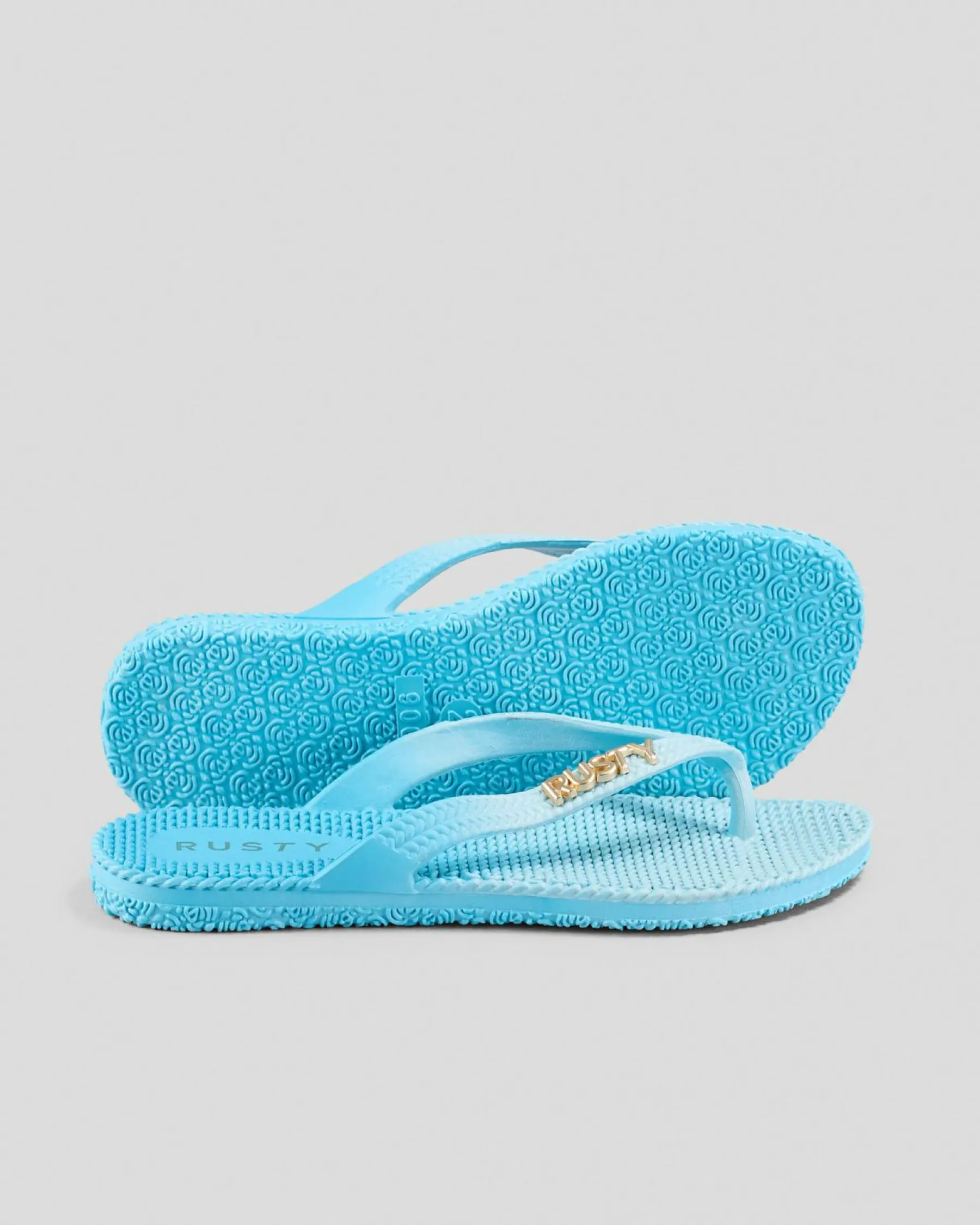 Flip Flops*Rusty Girls' Palm Springs Thongs Plume / Oahu Blue