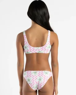 Online Girls' Party Waves Bralette Bikini Set Kids Bikinis