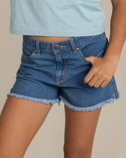 Outlet Girls' Penny Kick Flare Denim Shorts Kids Denim|Bottoms
