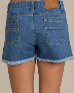 Outlet Girls' Penny Kick Flare Denim Shorts Kids Denim|Bottoms