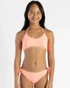 Bikinis*Topanga Girls' Perry Bralette Bikini Set Pop Peach