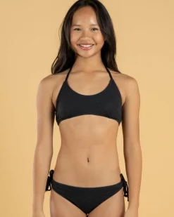 Bikinis*Topanga Girls' Perry Bralette Bikini Set Black