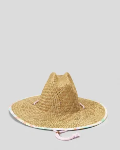 Headwear*Roxy Girls' Pina to My Colada Panama Hat Quiet Green Into The Jungle