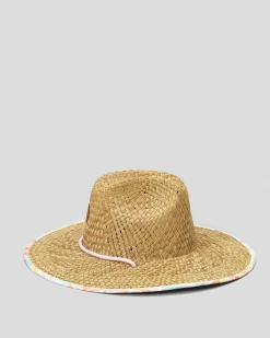 Headwear*Roxy Girls' Pina to My Colada Panama Hat Quiet Green Into The Jungle