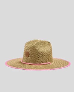 Outlet Girls' Pina To My Colada Solid Panama Hat Kids Headwear
