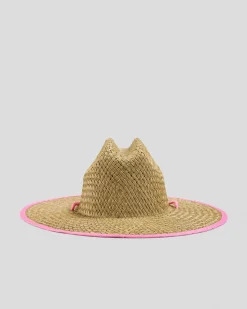 Outlet Girls' Pina To My Colada Solid Panama Hat Kids Headwear