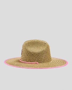 Outlet Girls' Pina To My Colada Solid Panama Hat Kids Headwear