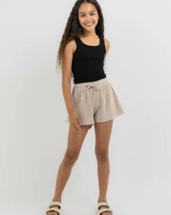 Bottoms*Ava And Ever Girls' Playa Shorts Latte
