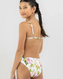 Bikinis*Topanga Girls' Poppy Triangle Bikini Set White Floral