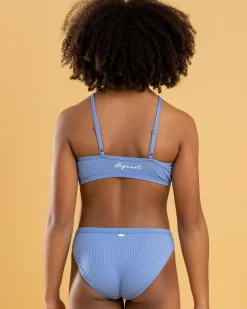 Bikinis*Rip Curl Girls' Premium Rib 2.0 Bikini Set Blue