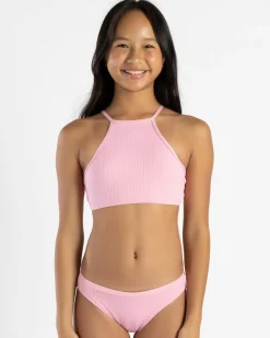 Clearance Girls' Premium Rib Bikini Set Kids Bikinis