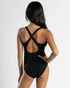 Surf|One Pieces*Rip Curl Girls' Premium Rib One Piece Swimsuit Black