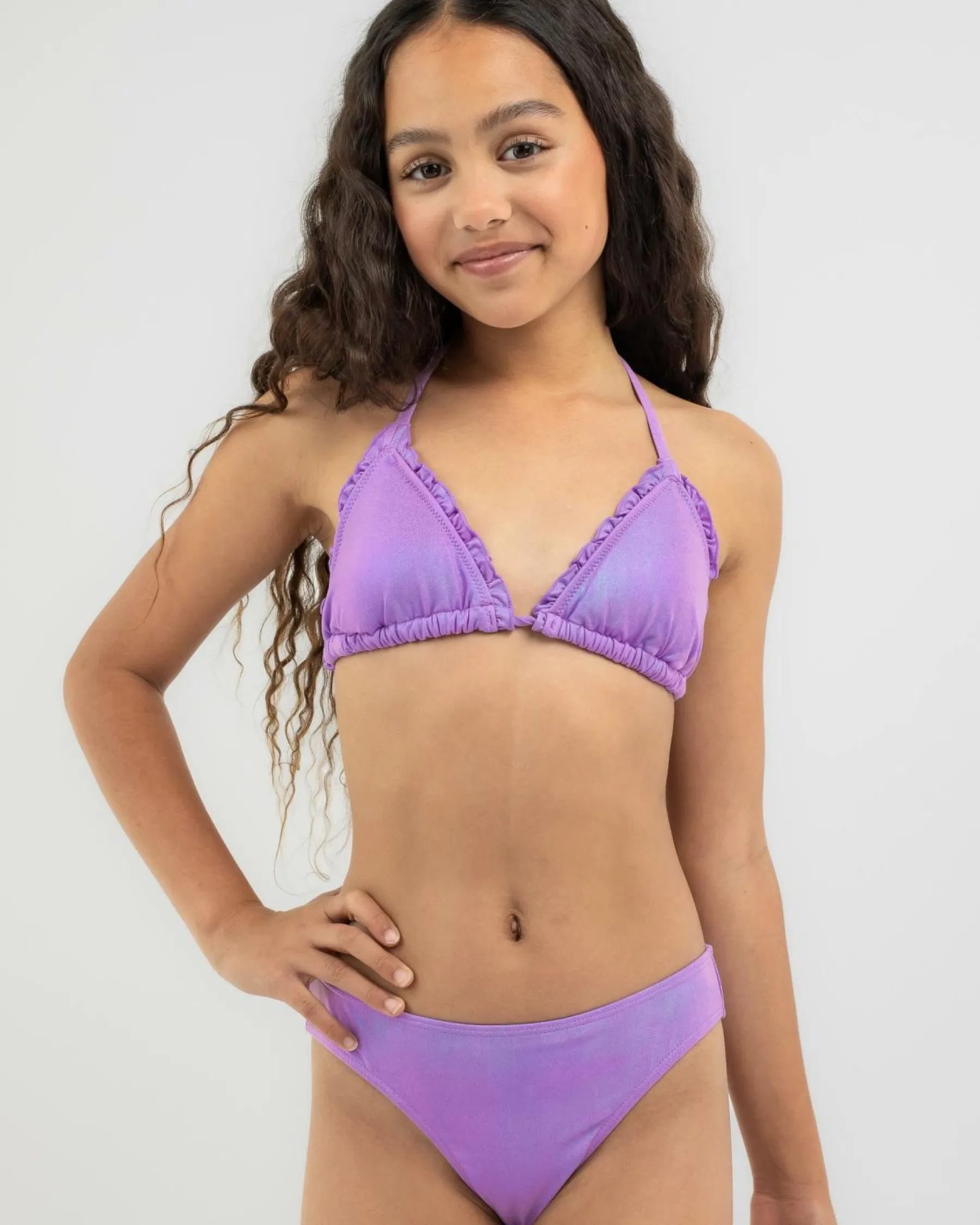 Discount Girls' Princess Triangle Bikini Set Kids Bikinis