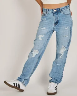 Outlet Girls' Rebel Straight Leg Jeans Kids Jeans|Denim