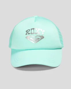 Headwear*Roxy Girls' Reggae Town Trucker Cap Beach Glass