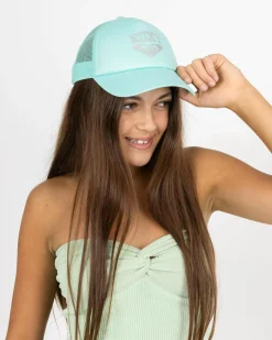 Headwear*Roxy Girls' Reggae Town Trucker Cap Beach Glass