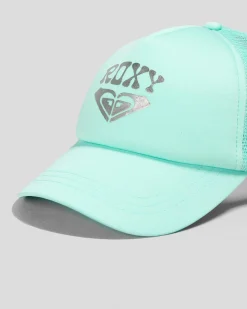 Headwear*Roxy Girls' Reggae Town Trucker Cap Beach Glass