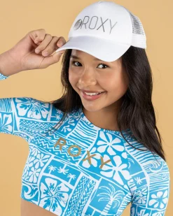 Headwear*Roxy Girls' Reggae Town Trucker Cap Bright White