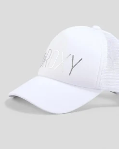 Headwear*Roxy Girls' Reggae Town Trucker Cap Bright White