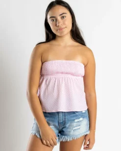 Tops*Mooloola Girls' Rosie Top Pink Gingham