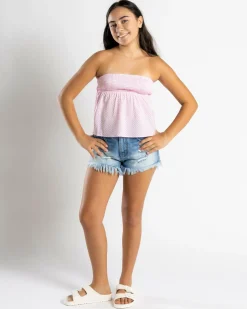 Tops*Mooloola Girls' Rosie Top Pink Gingham