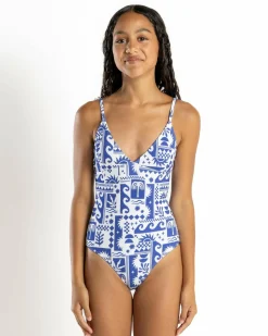 Discount Girls' Salerno One Piece Swimsuit Kids Surf|One Pieces