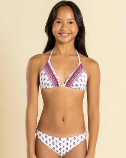 Bikinis*Kaiami Girls' Sapphira Reversible Triangle Bikini Set Berry