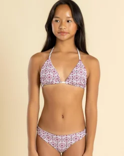 Bikinis*Kaiami Girls' Sapphira Reversible Triangle Bikini Set Berry