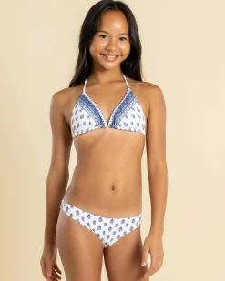 Bikinis*Kaiami Girls' Sapphira Reversible Triangle Bikini Set Sapphire