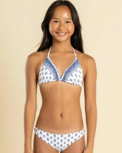 Bikinis*Kaiami Girls' Sapphira Reversible Triangle Bikini Set Sapphire
