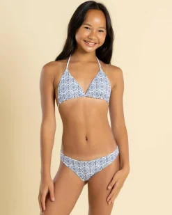 Bikinis*Kaiami Girls' Sapphira Reversible Triangle Bikini Set Sapphire