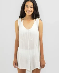 Beach Covers & Overswim*Topanga Girls' Sheldon Beach Cover White