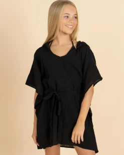 Beach Covers & Overswim*Topanga Girls' Sheridan Beach Cover Black