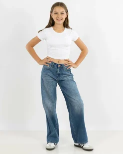 Clearance Girls' Soho Wide Leg Jeans Kids Jeans|Denim