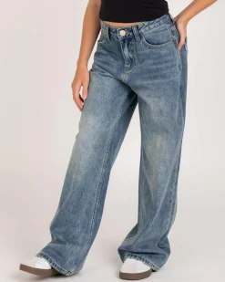 Jeans|Denim*DESU Girls' Soho Wide Leg Jeans Blasted Garage
