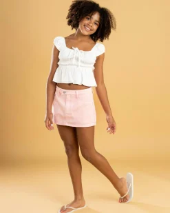 Denim|Bottoms*DESU Girls' Solene Denim Skort Light Pink