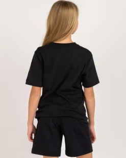 Tops*Nike Girls' Sportswear Embroidered Futura T-Shirt Black