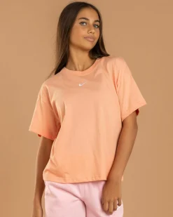 Tops*Nike Girls' Sportswear Essential Boxy T-Shirt Apricot Agate