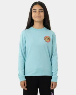 Tops*Santa Cruz Girls' Sprinkle Dot Long Sleeve T-Shirt Turquoise