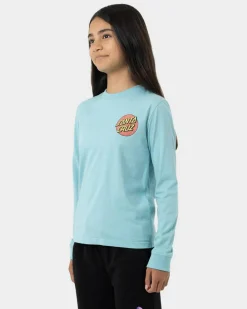 Tops*Santa Cruz Girls' Sprinkle Dot Long Sleeve T-Shirt Turquoise