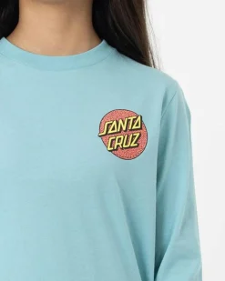Tops*Santa Cruz Girls' Sprinkle Dot Long Sleeve T-Shirt Turquoise