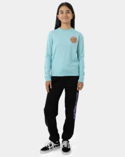 Tops*Santa Cruz Girls' Sprinkle Dot Long Sleeve T-Shirt Turquoise