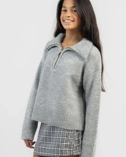 Clearance Girls' Stanford Collared Knit Jumper Kids Outerwear