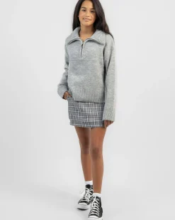 Clearance Girls' Stanford Collared Knit Jumper Kids Outerwear
