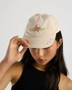 Headwear*Rusty Girls' Star Burst Adjustable Cap Oatmeal