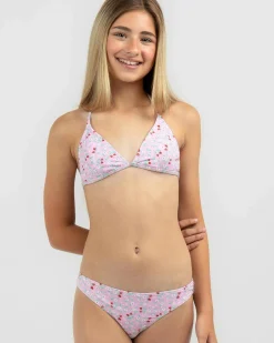 Best Girls' Strawberry Fields Triangle Bikini Set Kids Bikinis