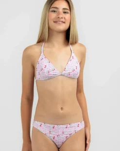 Best Girls' Strawberry Fields Triangle Bikini Set Kids Bikinis