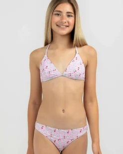 Best Girls' Strawberry Fields Triangle Bikini Set Kids Bikinis